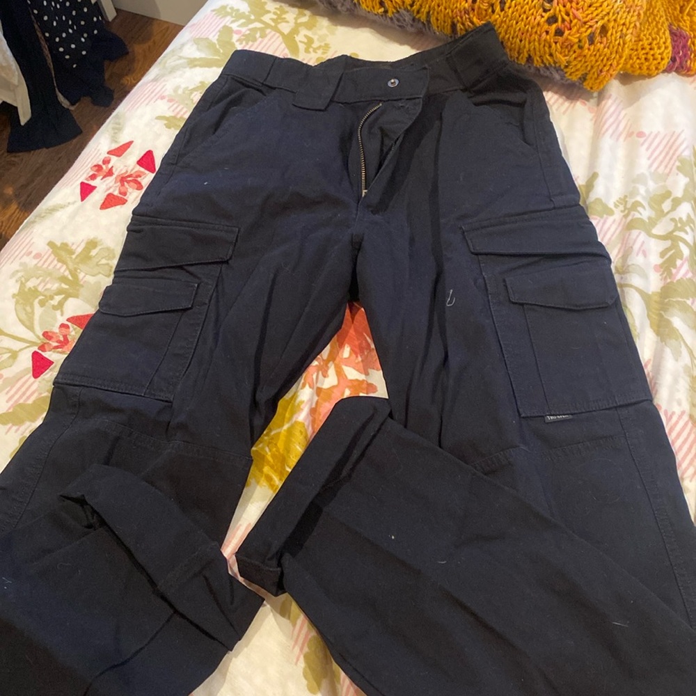 True spec black cargo pants